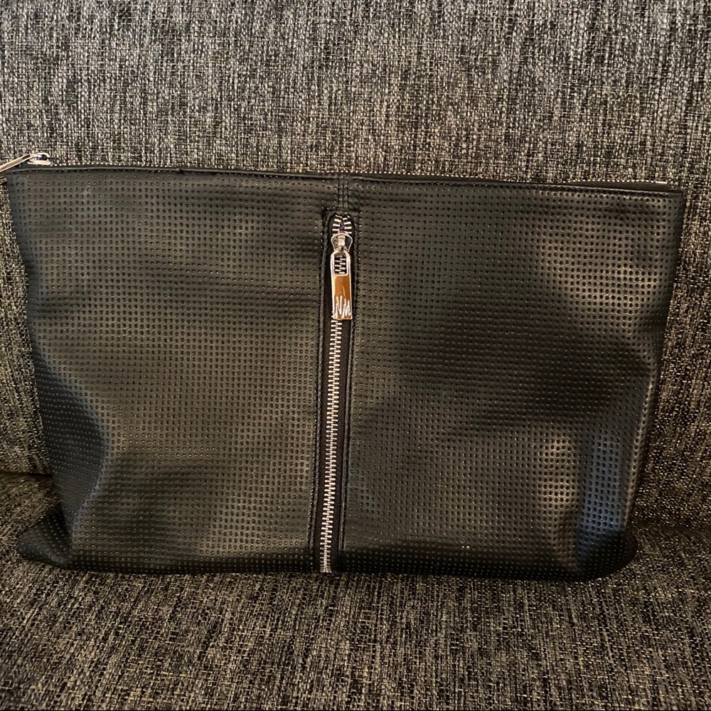 NEIMAN MARCUS Pinhole Leather Pouch